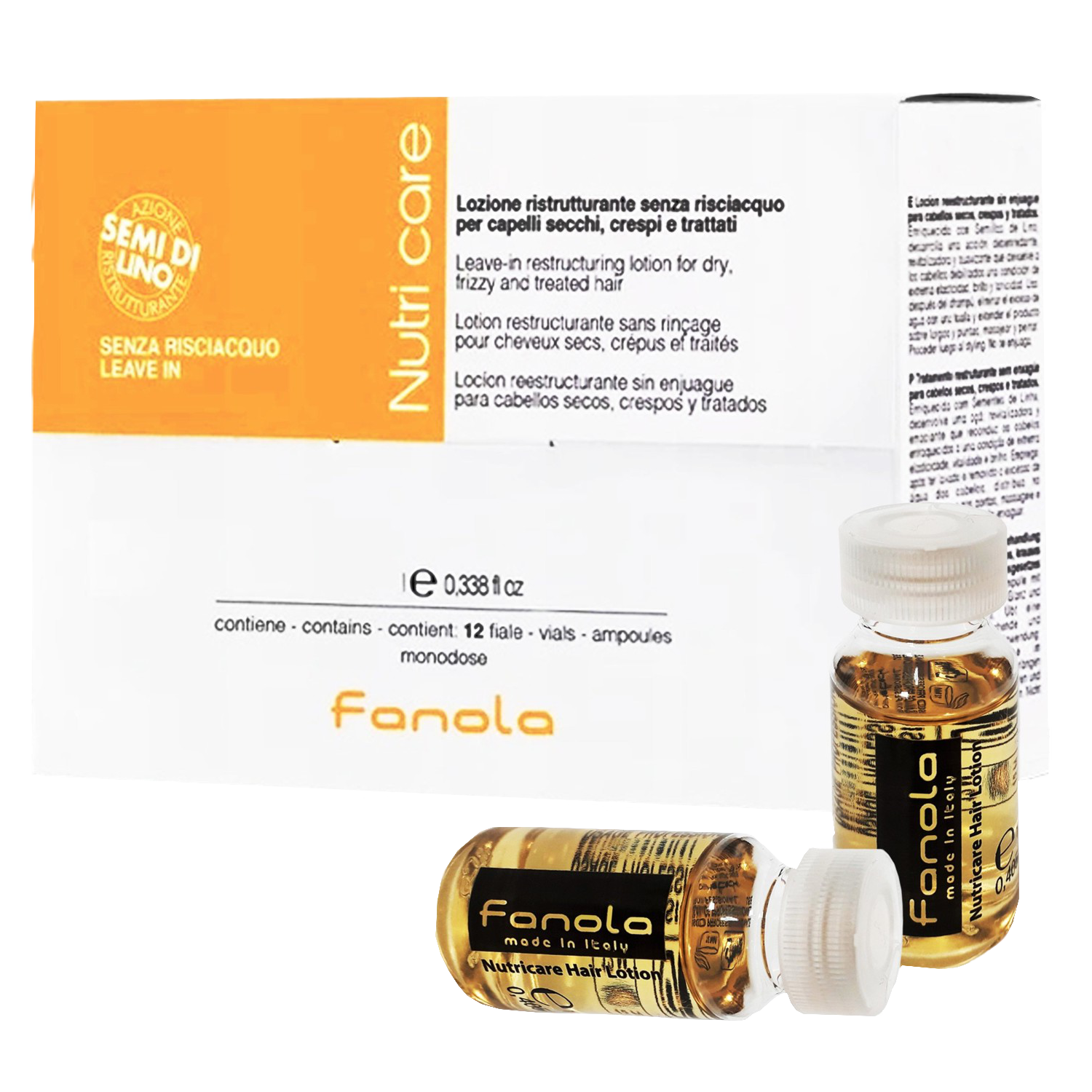 Fanola Nutri Care Restucturing Leave-in Lotion 12 x 12 ml