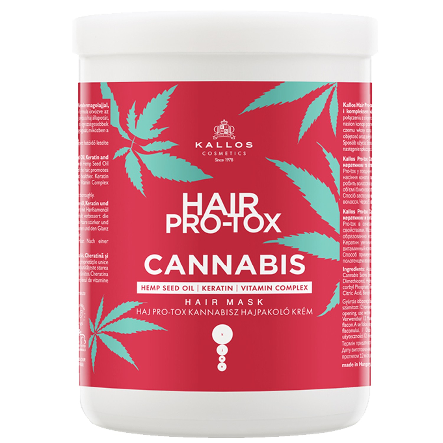 KALLOS COSMETICS KJMN Hair Pro-Tox Cannabis Hair Mask 1 L