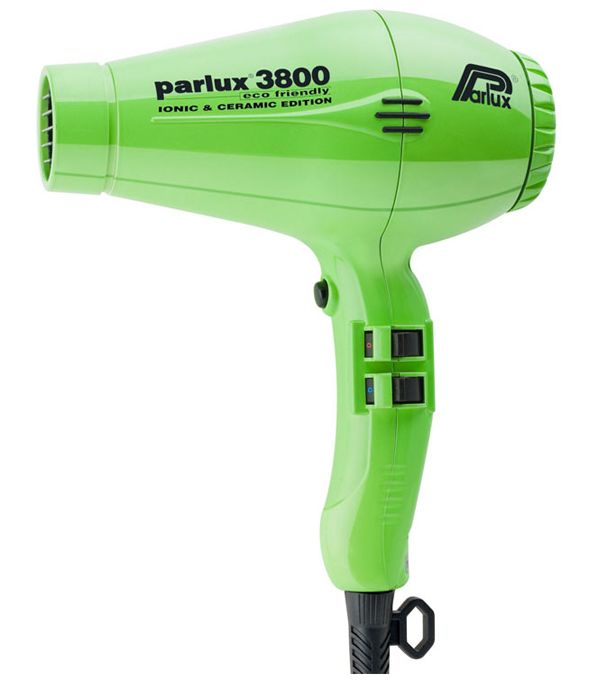 PARLUX 3800 ECO friendly IONIC & CERAMIC Haartrockner metallic grün